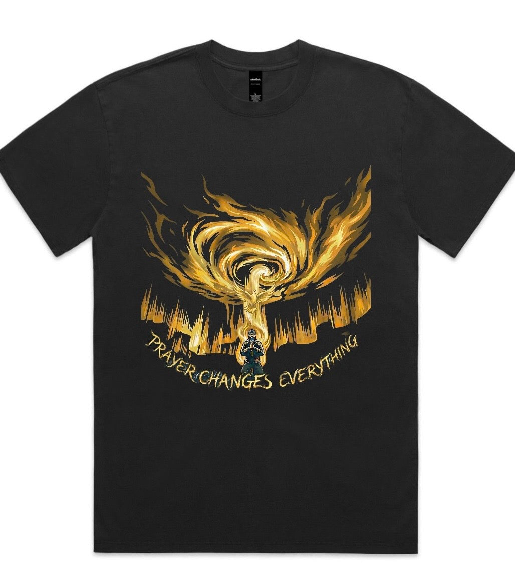 Prayer Changes Everything Oversized Faded Tee