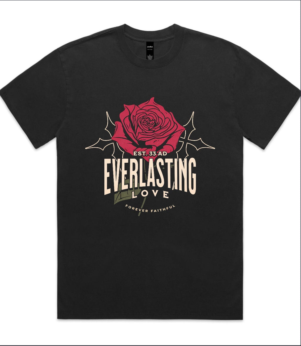 Everlasting Love Oversized Faded Tee