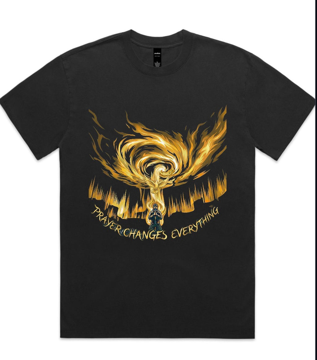 Prayer Changes Everything Oversized Faded Tee