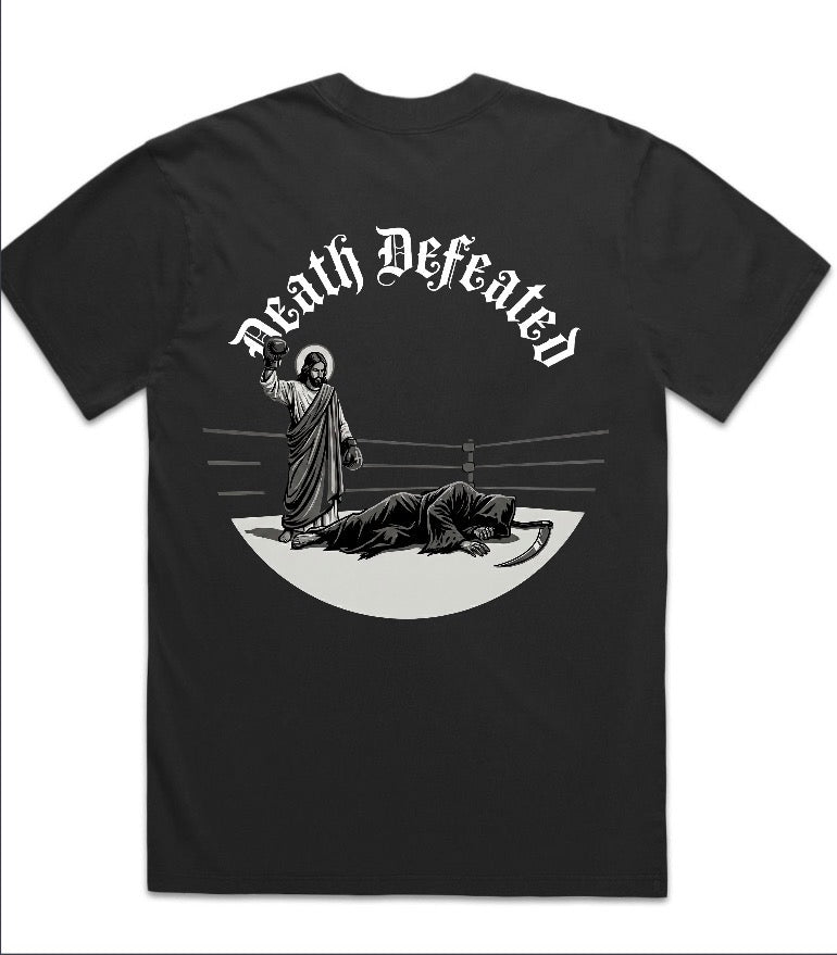 Death Defeated (Lights Out) Oversized Faded Tee