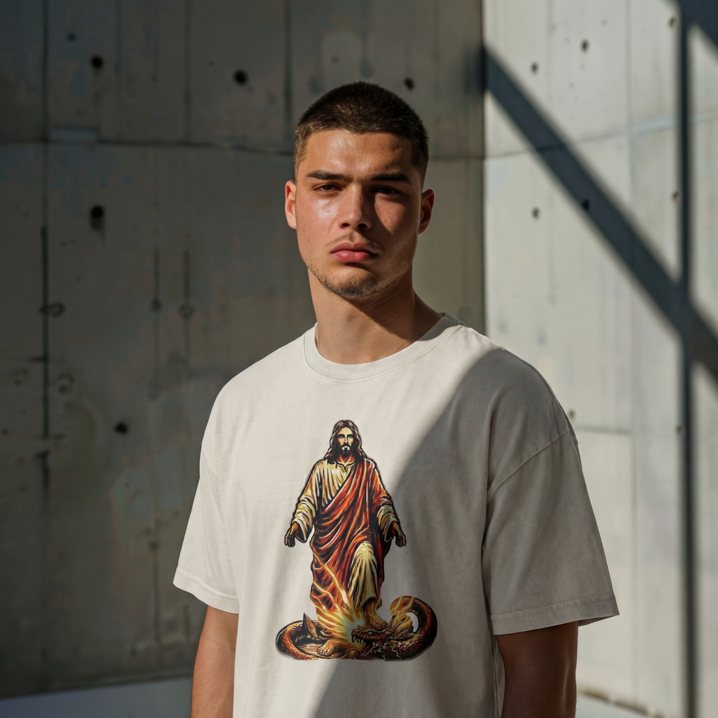 Steppin On Snakes Oversized Faded Tee